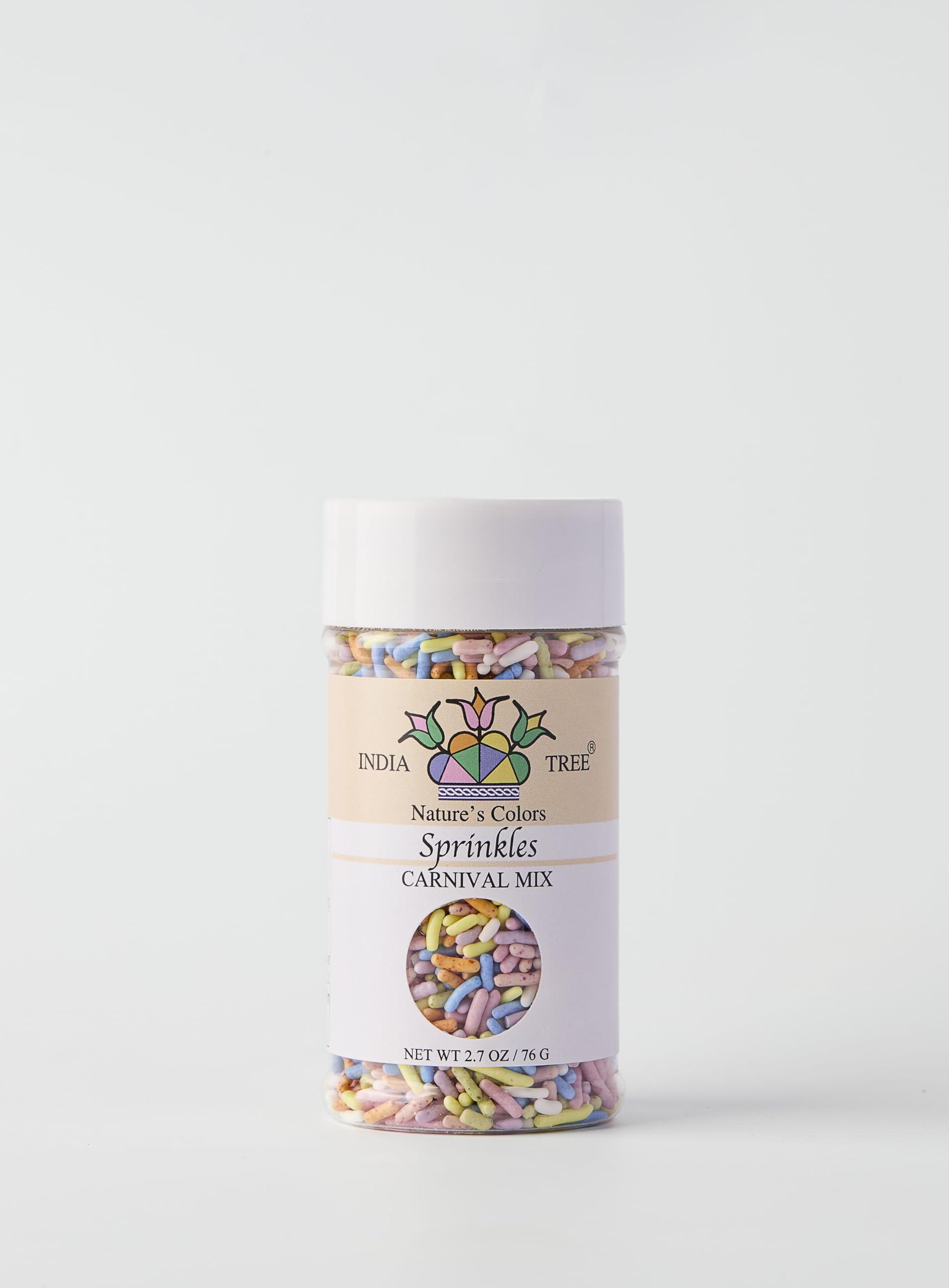 Pastel Rainbow Sprinkles – Dye-Free, Allergen-Free, Plant-Based Colors, 2.7 oz Jar – India Tree Nature’s Colors - Image 3